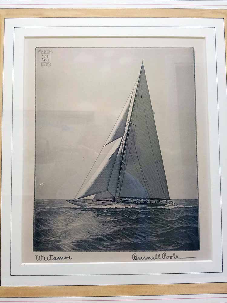 Famouse J Class Racing Cutter "Weetamoe" by Brunell Poole