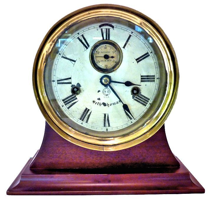 Front view of clock