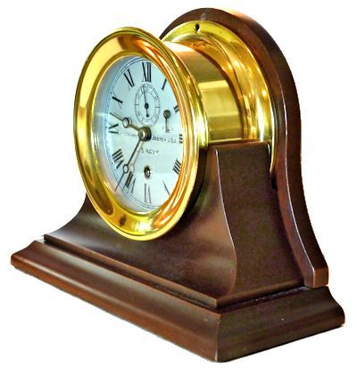 Navy WW I clock on optional stand width=