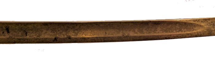 M 1862 cutlass showing center section of obverse blade image