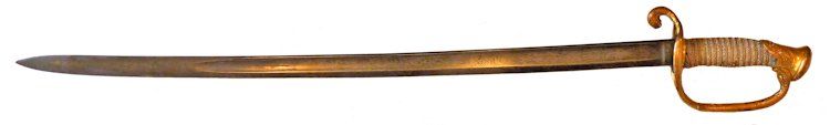 The reverse side of the Ames M 1852 first issue sword image