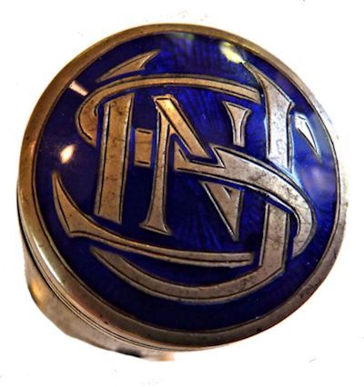 Pommel cap with intricate USN initials image