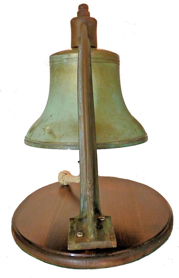 Back view of bell ahowing it hangs straight image