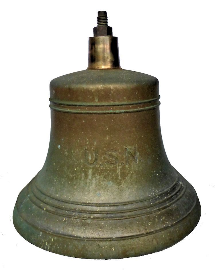 ANTIQUE SOLID BRASS Nautical NAVY USN Ships Boat Bell Ballou's & I