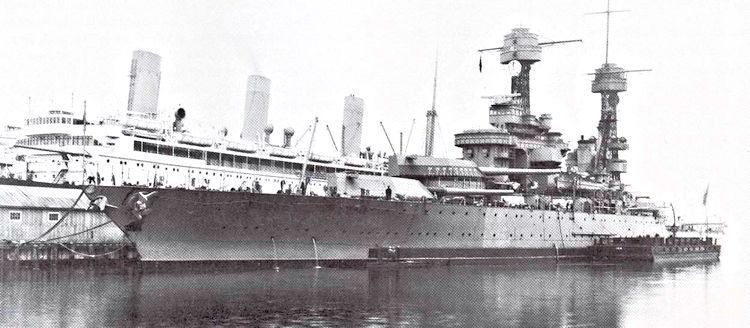 The USS Tennessee BB-43 after she had been modified and upgraded Ca 1942 image