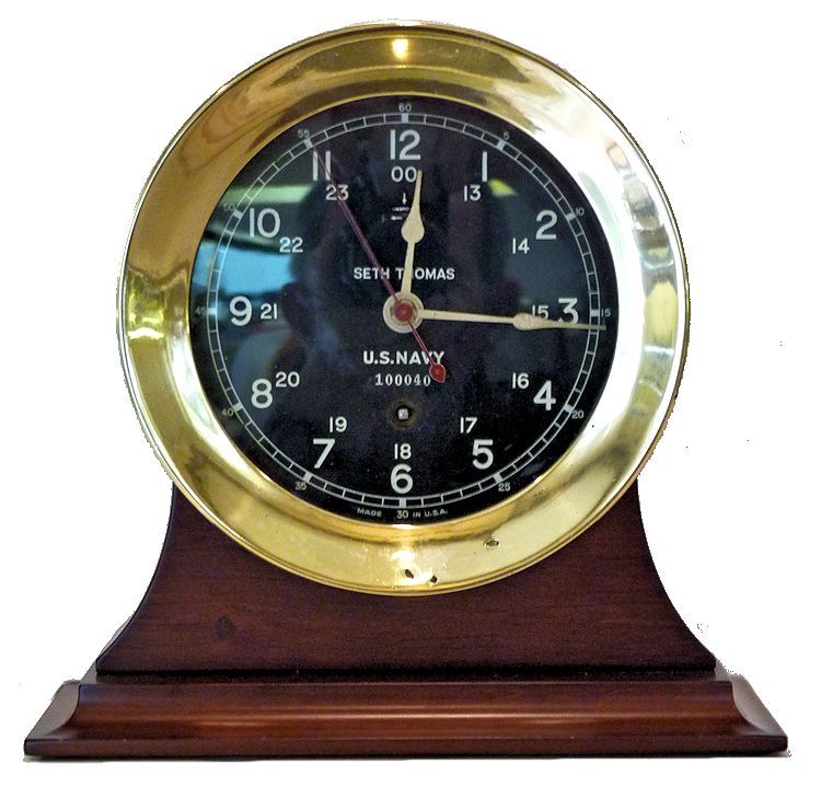 Seth Thomas WW II US Navy Deck Clock Land And Sea, 56% OFF