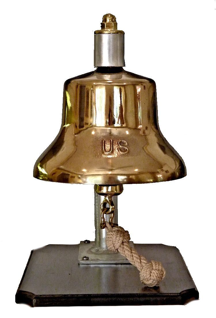 US Navy bell Vietnam Era and later on new aluminium inverted J bracket image