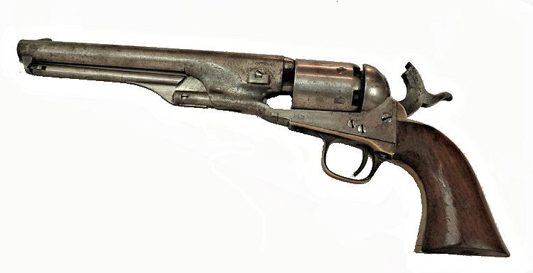 The Colt M 1861 Navy cocked and ready to fire image