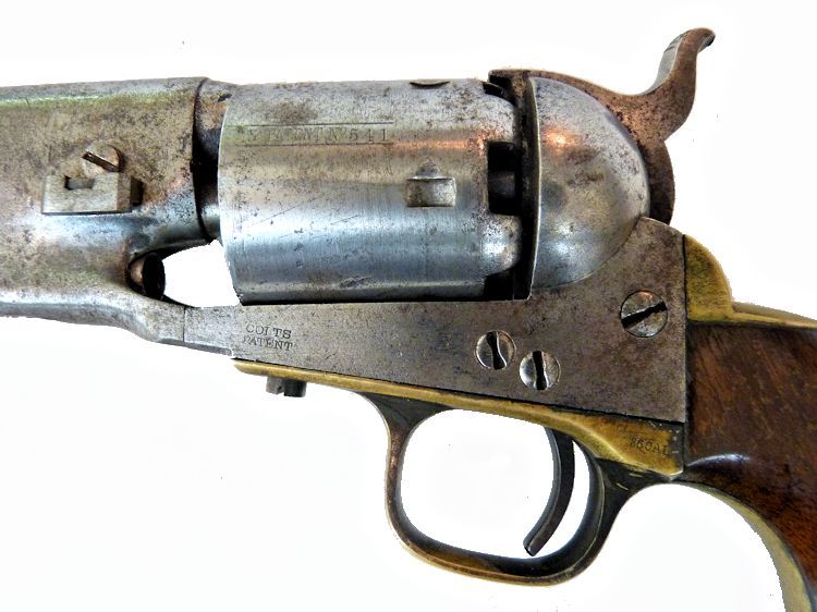 Almost all the markings are on the revers side of the Colt M 1861 Navy image