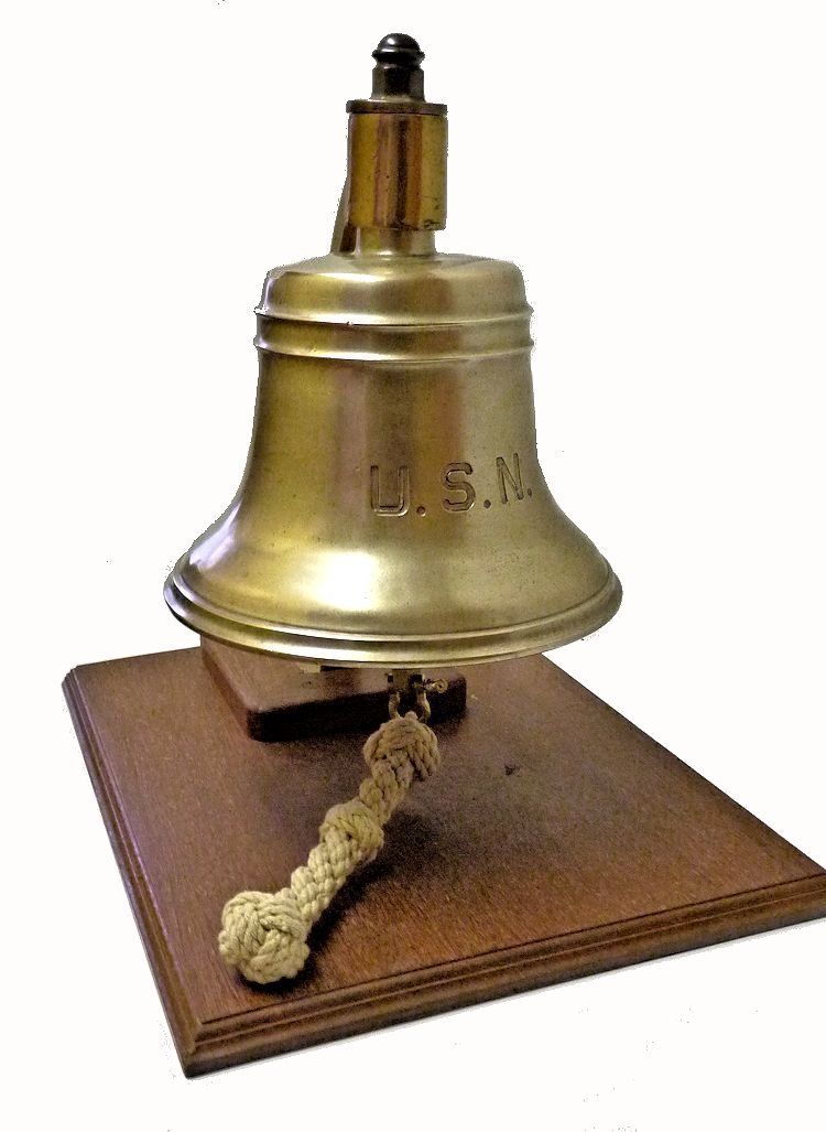 US NAVY BELL WW 2 ORIGINAL BRASS