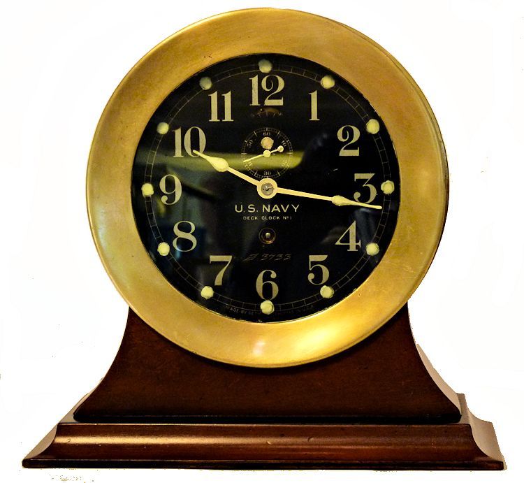 Seth Thomas US Navy Deck Clock No. 1 dating from Ca 1902 image