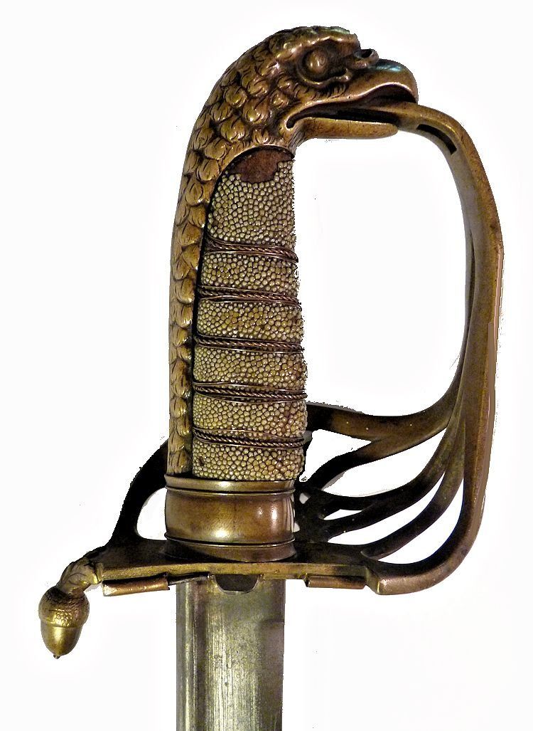 Reverse hilt of the naval officers eagle head sword Ca 1835 image