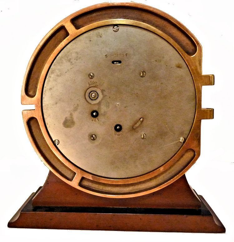 Back of 1944 Seth Thomas MK I Deck Clock showing controls image