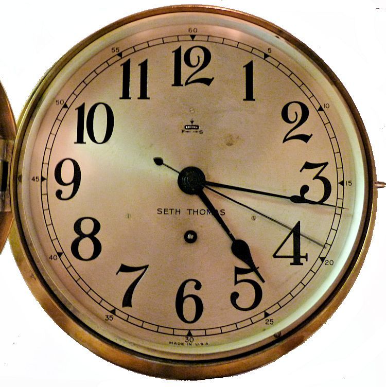 Face of the large 8 inch Seth Thomas clock image