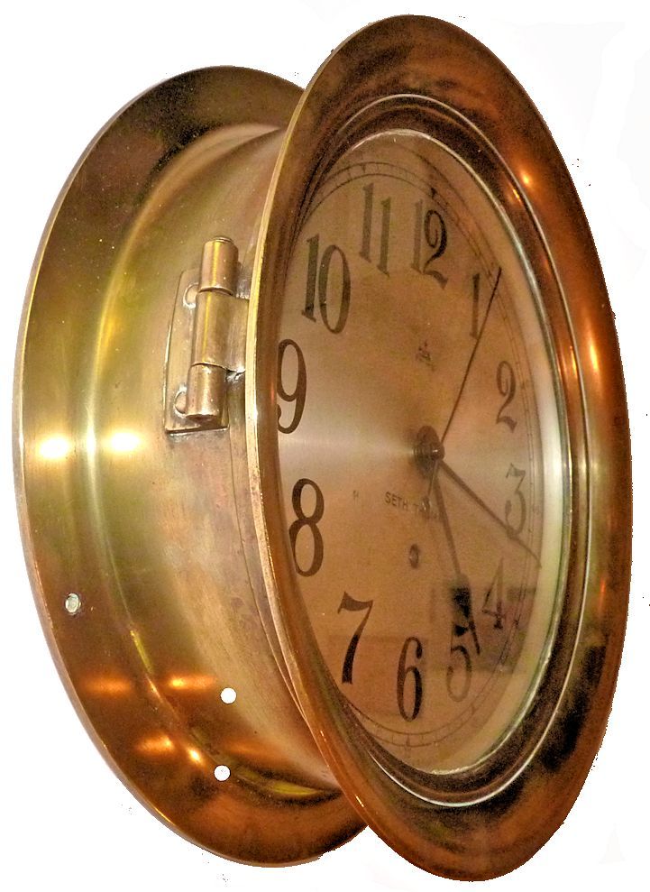 Hinge side view of the Large Seth Thomas clock image