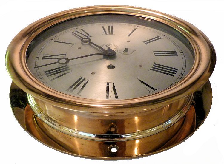 Perspective view
 of the 8/10 inch Boston ships clock image
