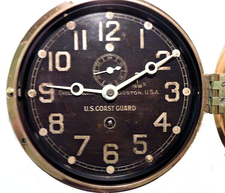 Face of the USCG ship's clock image