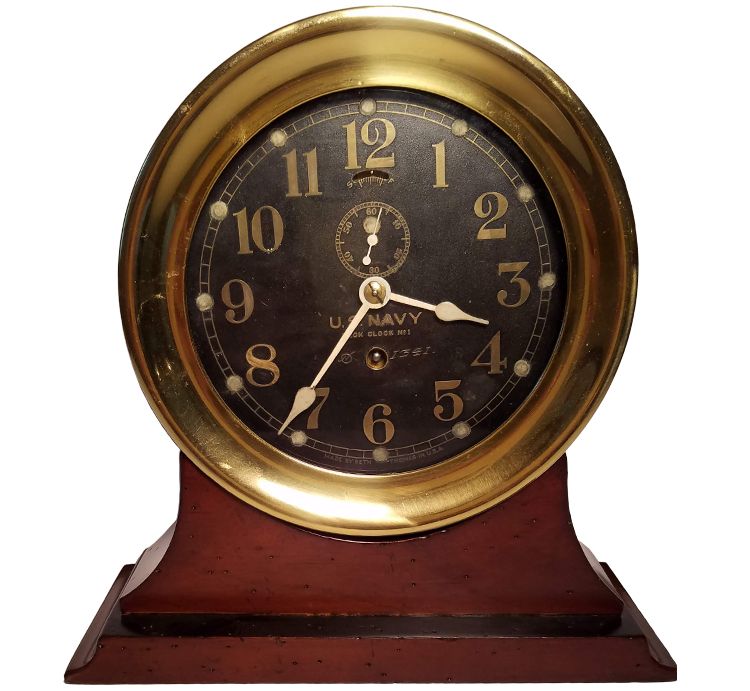 Seth Thomas US Navy Deck Clock No. 1 dating from Ca 1902 image