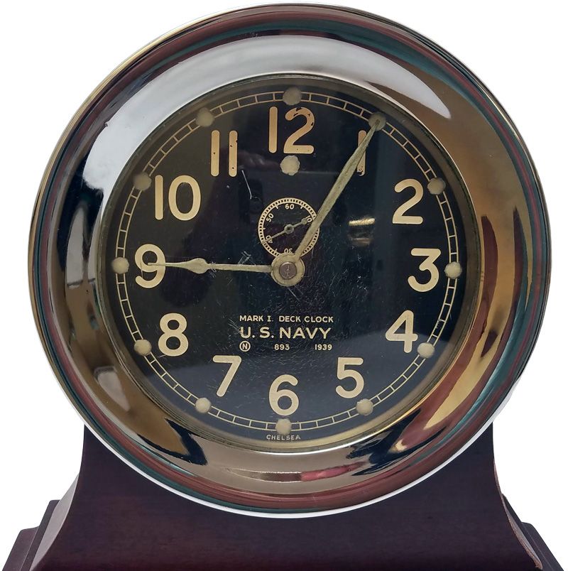 WW2 Era CHELSEA Radio Room Chrome Ships Deck Clock ~ exc / running ⋆ Windy  City Watch Collector