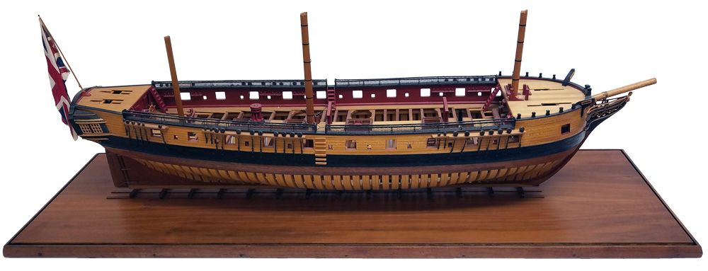 Portside view of the Clipper Ship Adino model image