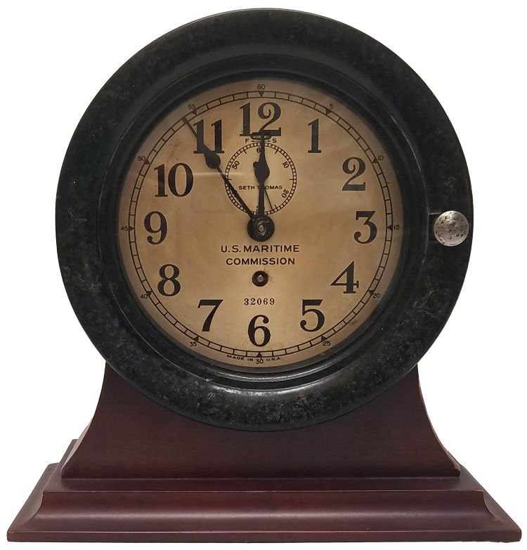 8.5 Ship's Bell Clock Traditional Base - Chelsea Clock