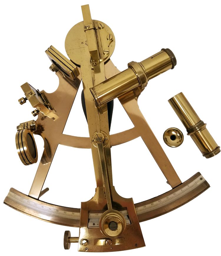 Roll Over Image to Zoom in Brass Sextant Antique Vintage Navigation Working Bras Reproduction Sextant 3 