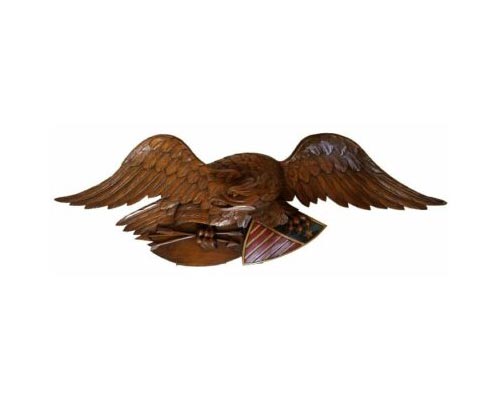 American eagle by Artistic Carving Co. in natural wood finish