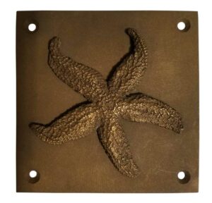 Bronze Dolphin Door Knocker 
and Starfish Plaque