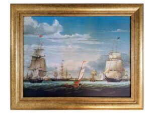 “BOSTON HARBOR”  BY  FITZ HENRY LANE Reproduction on  Textured canvas