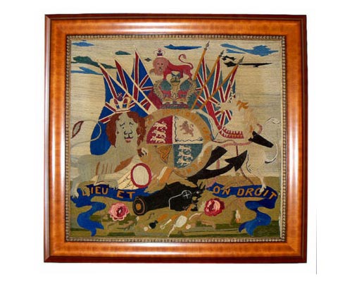  British Royal Coat of Arms Sailor Made Wool Work