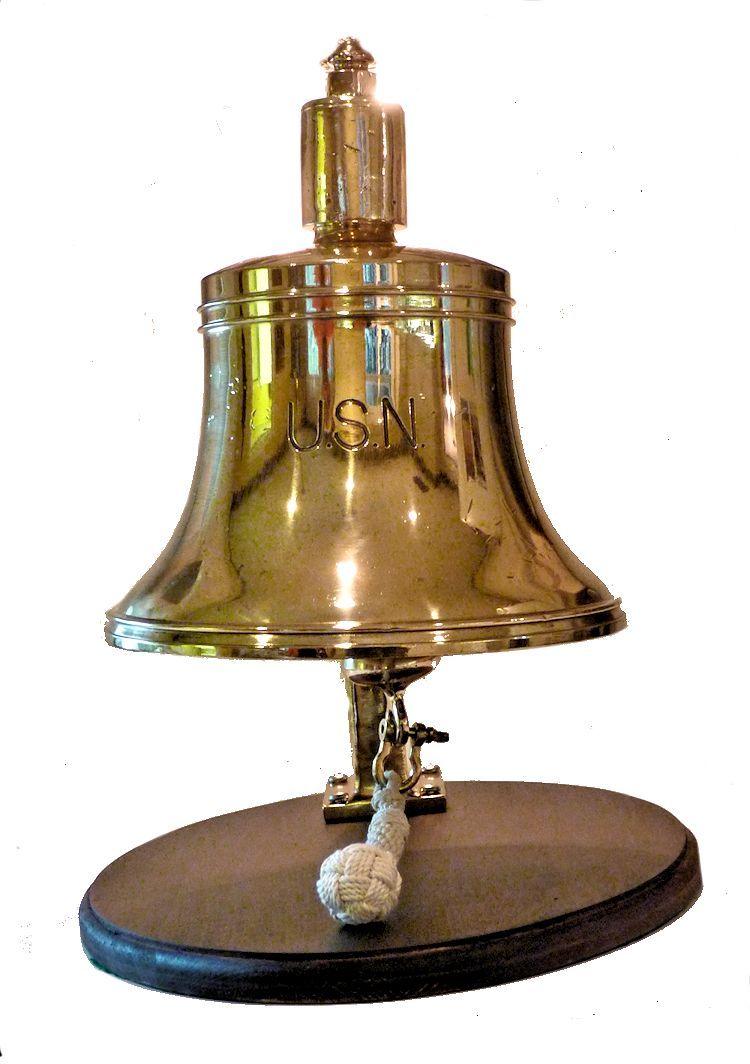  Solid Brass Traditional Ship Bell Wall Mounted Us Navy