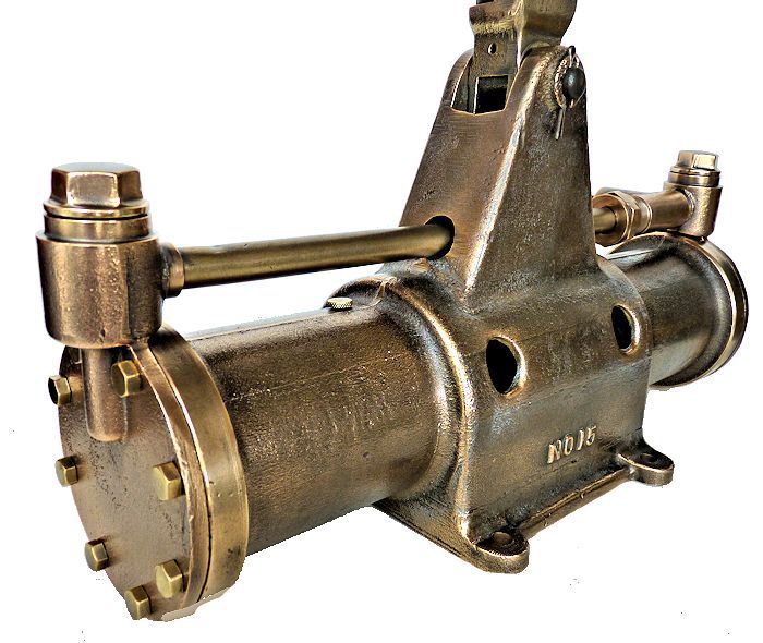 3/4 back view of Morse 15 air pump image