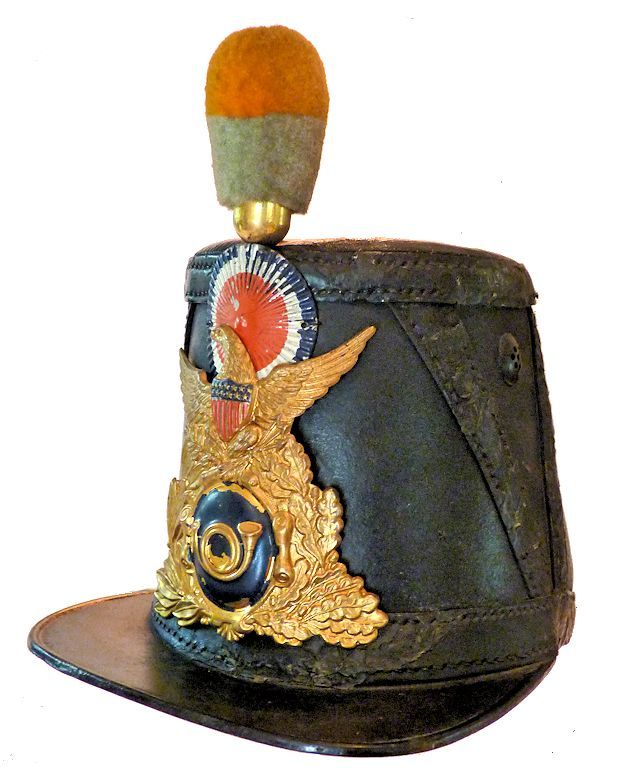 Front 3/4 view of shako