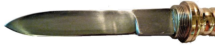 Close-up of French dive knife's blade image