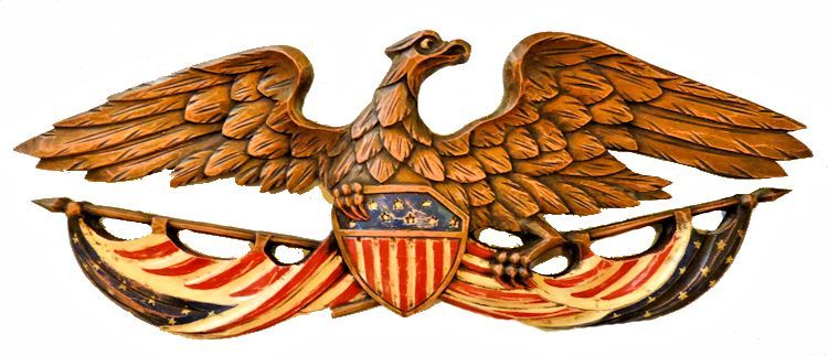Small Artistic Co. carved pread eagle image