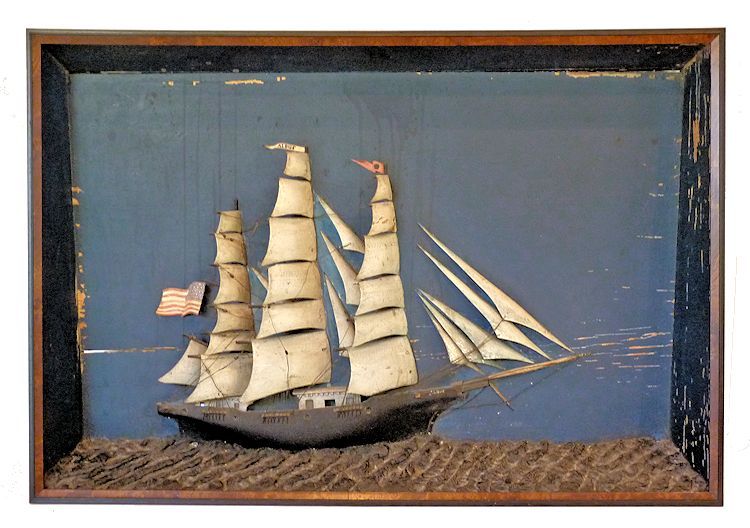 Diorama of Sailing Ship ALBUS Michael Geregory Captain image