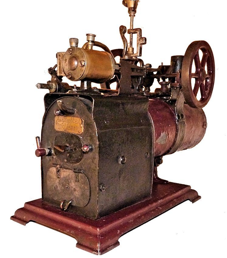 <br /> Other view of coaling end of tall stack steam engine model image