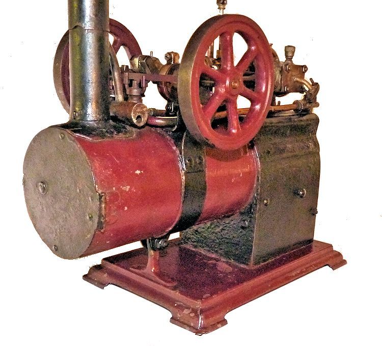 Front view of tall stack steam engine image