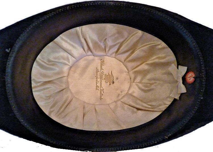 The inside of the Size 7 1/2 inch bicorn hat image