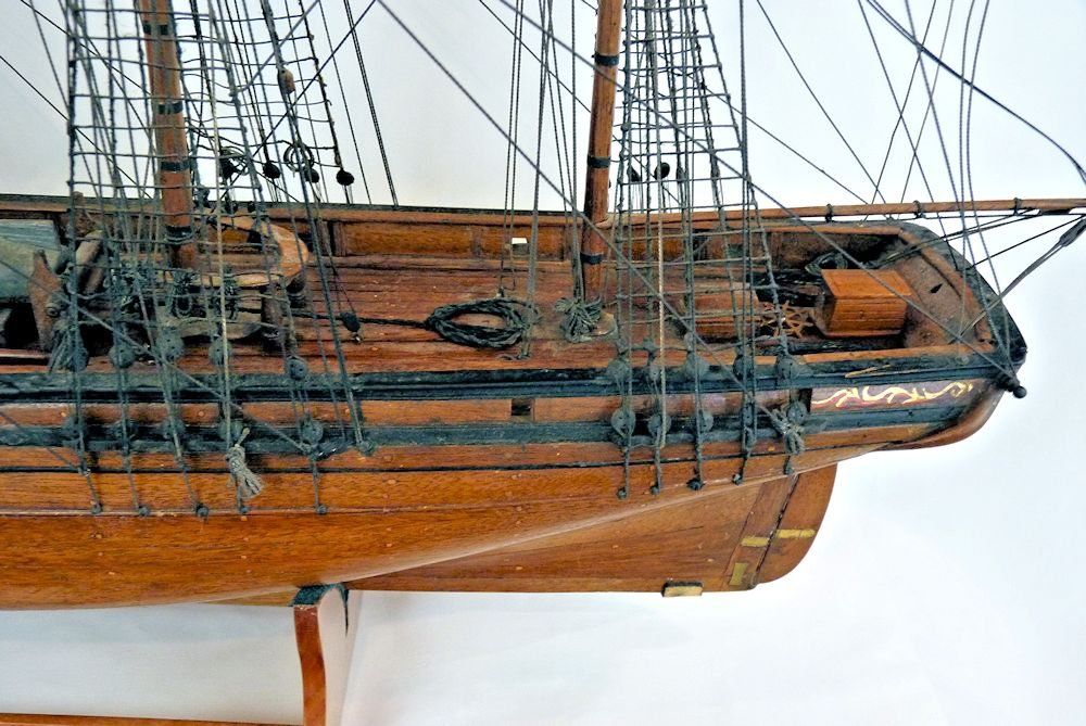 The aft section of the vessel showing the detail of the chain plates image