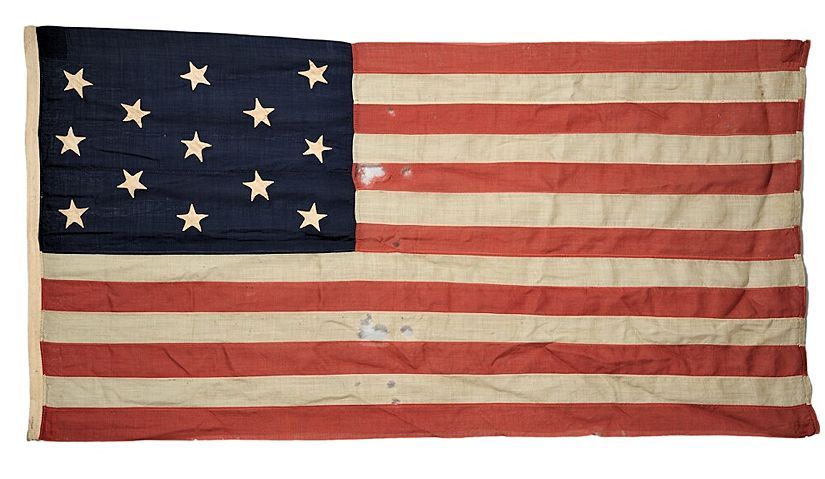 13 Star Boat Flag full size image