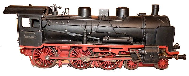 Right side of German vintage electric train set locomotive engine model image