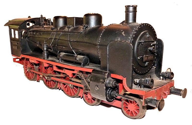 Right side view of front of the German train set electric locomoive engine image
