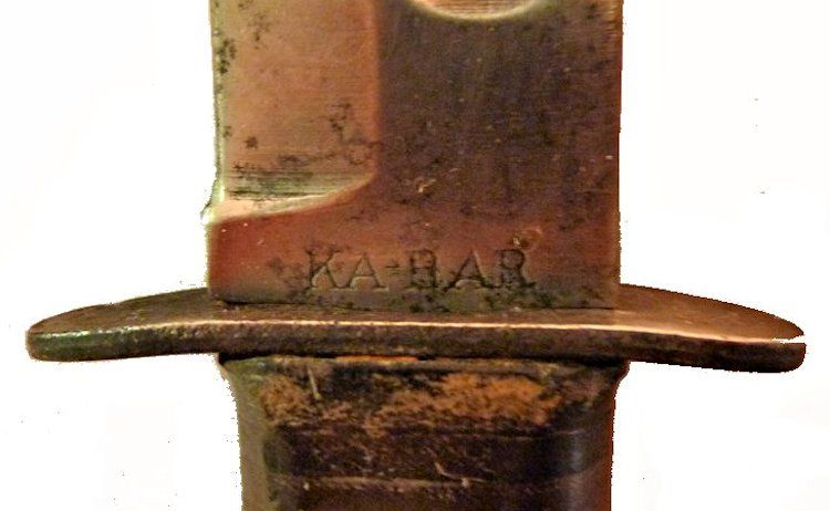 KA-BAR markings on obverse ricasso image