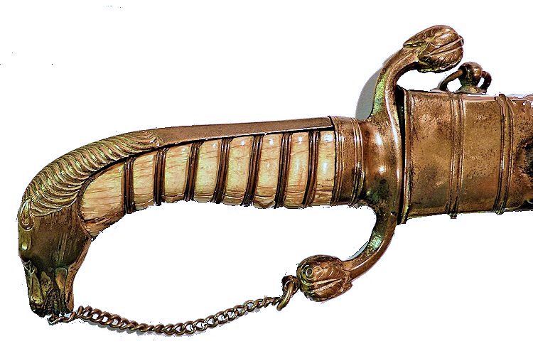 Obverse hilt of the Edwardian Horse Head sword image