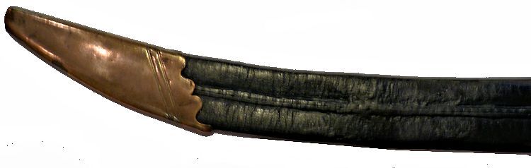 The tip of the horse head scabbard image