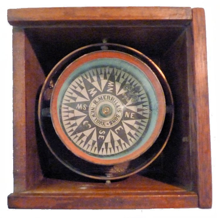 Robert Merrill boxed compass image