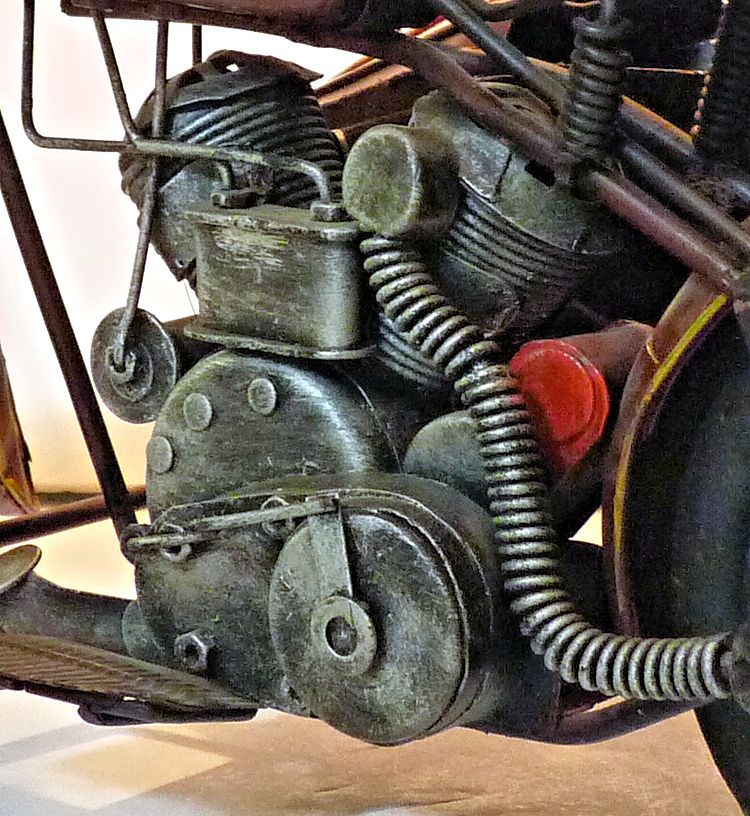 Close up of vintage Indian motorcycle image