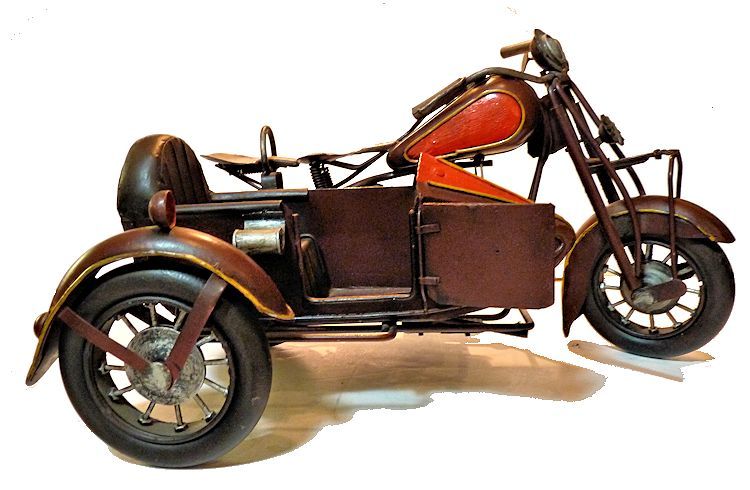 Vintage Indian Motorcycle and sidecar image
