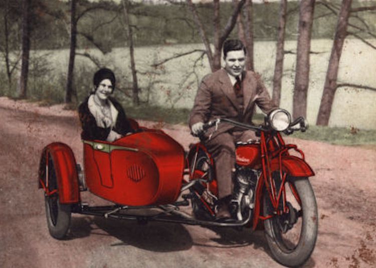 A real Indian Scout with sidecar image